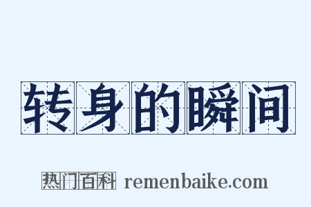 转身的瞬间是什么意思的图片